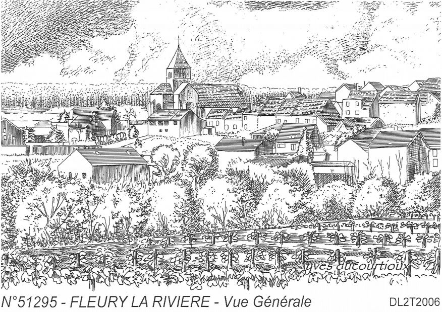 N 51295 - FLEURY LA RIVIERE - vue générale